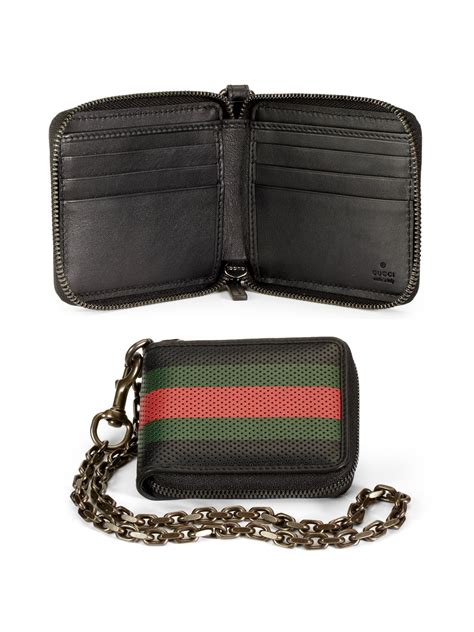 gucci signature chain wallet|real gucci men's wallet.